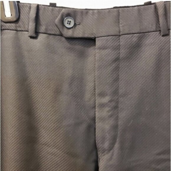 Wool Mens black formal pants trousers - Picture 4 of 16